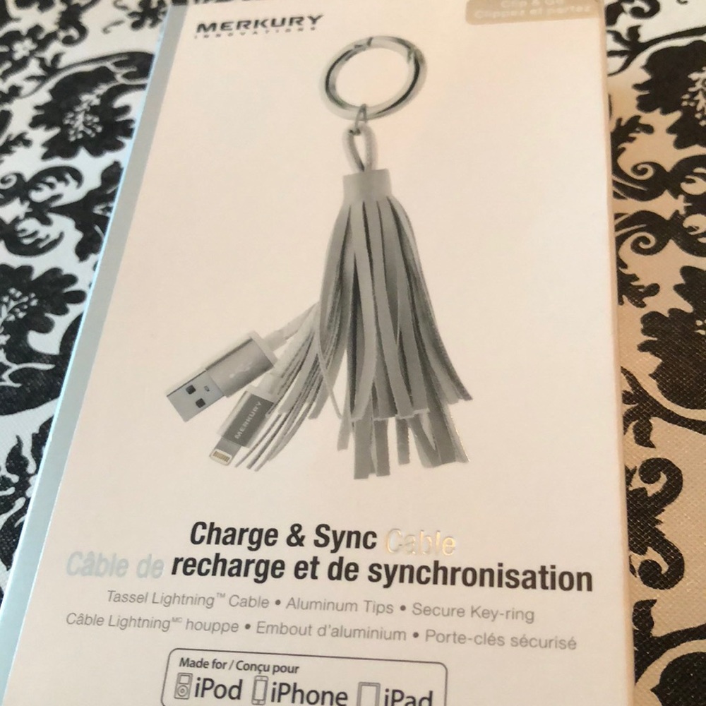 🆕 ❤️Mercury Clip & Go  Silver Tassel Charge